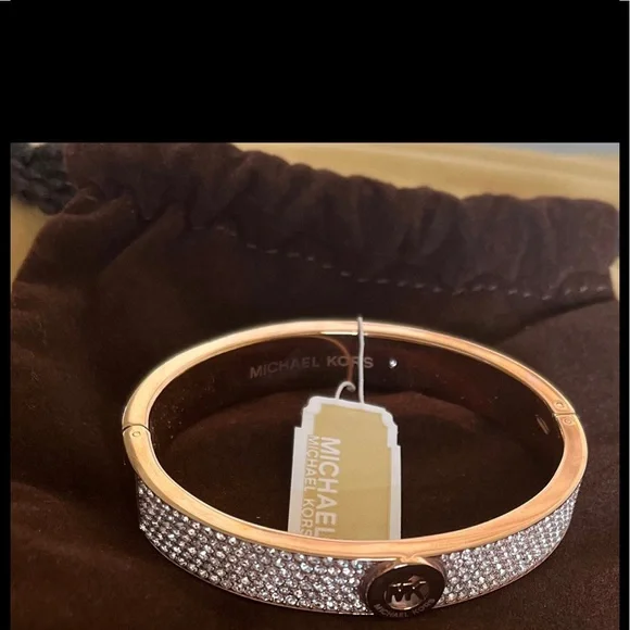 Michael Kors Jewelry Michael Kors Rose Gold Pavebanglebracelet